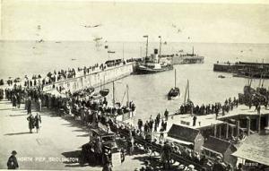 STEAMER BRIDLINGTON UK FERRY PIIER Postcard 1949