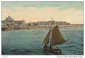 Sailboat, Panorama, Scheveningen (South Holland), Netherlands, 1900-1910s