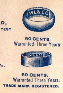 1880s W.L. & Co. Rings Good As Gold Sold At Wyckoff's P208