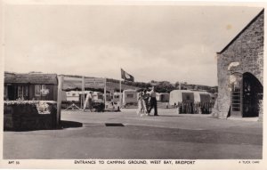 Camping Ground Entrance West Bay Bridport Dorset Real Photo Postcard