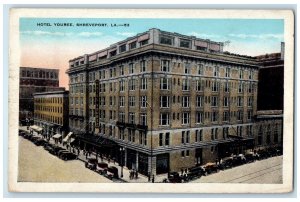 1929 Hotel Youree Exterior Roadside Shreveport Louisiana LA Posted Cars Postcard