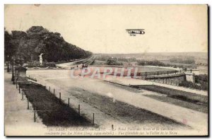 Old Postcard Saint Germain en Laye Le Rond Point des Roses and the terrace bu...