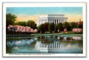 Lincoln Memorial From Potomac River Washington DC UNP WB Postcard N24