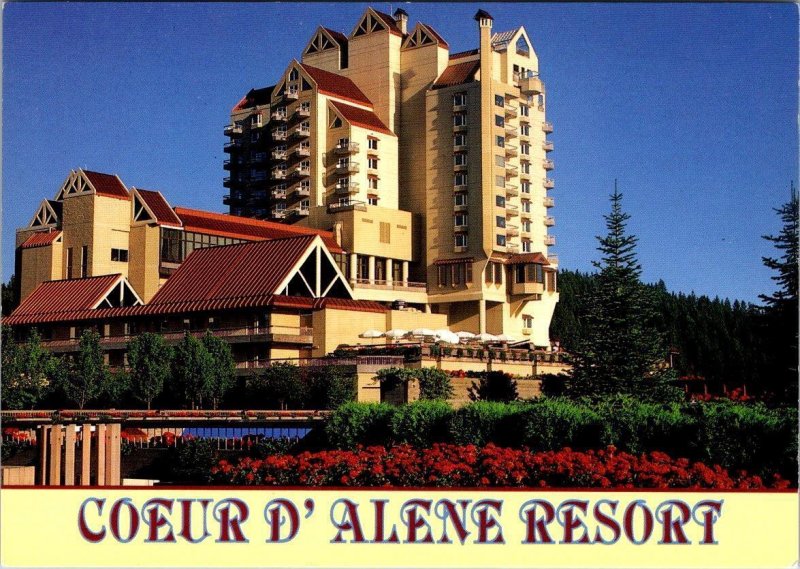 2~4X6 Postcards ID, Idaho  COEUR D' ALENE RESORT HOTEL Summer & Winter Views