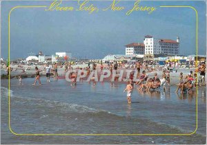 Modern Postcard Ocean City NJ Surf Bathers Beach and Wide