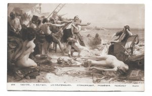 Emile Boutigny Salon 1913 France The Wreckers Pirates Nude Women SPA Postcard