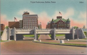 Postcard Triple Underpass Dallas Texas TX