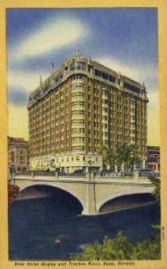 New Hotel Mapes and Truckee River in Reno, Nevada
