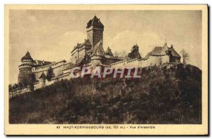 Postcard Old Hochkönigsburg view D & # 39Ensemble