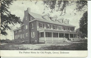 Dover Kent County Delaware Palmer Home for Old People 1910 Postcard 