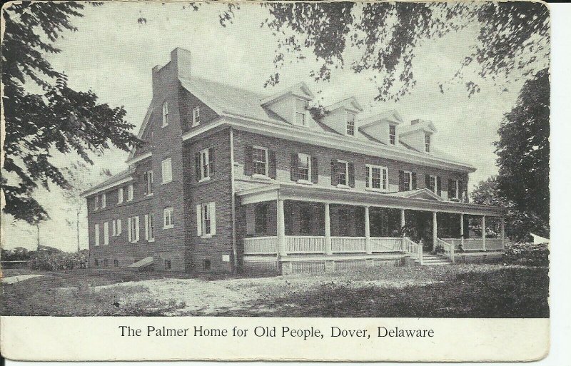 Dover Kent County Delaware Palmer Home for Old People 1910 Postcard 