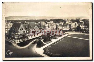 Old Postcard Panorama Cabourg and Gardens