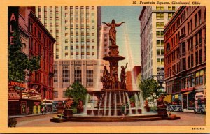 Ohio Cincinnati Fountain Square Curteich
