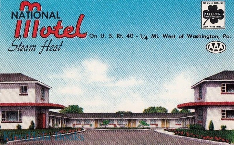 Postcard National Motel Washington PA