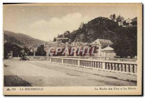 Old Postcard La Bourboule La Roche Des Fees And Hotels