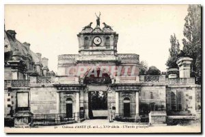 Old Postcard Chateau d'Anet E and L XVI century The main entrance