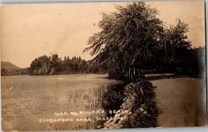 RPPC Road to Miller's Beach, Congamond Lakes MA Vintage Postcard T39