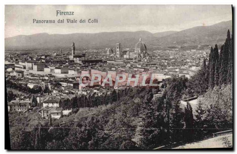 Old Postcard Firenze Panorama Dal Viale Dei Colli