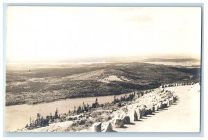 Eagle Lake And Union River Bay Acadia National Bar Harbor ME RPPC Photo Postcard 