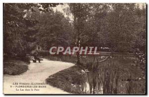 Old Postcard Plombieres les Bains Lake in the park