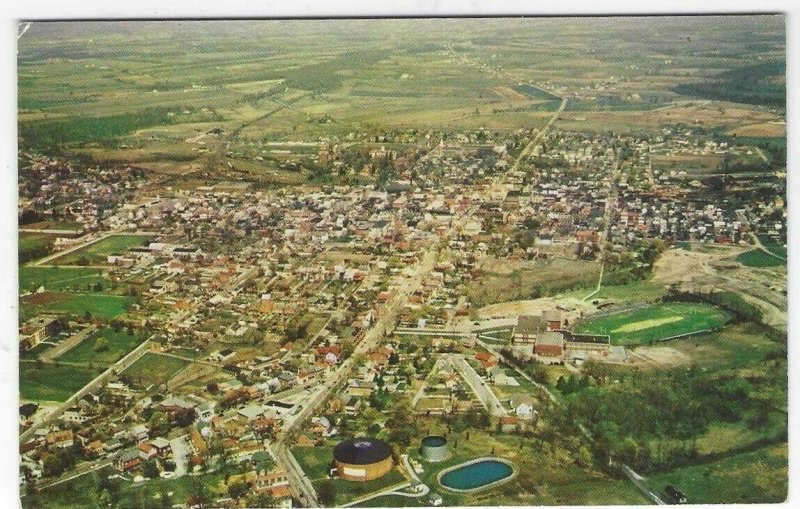 1950's/60's Aerial View, Town of Gettysburg, Pennsylvania, Chrome Postcard 