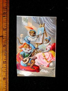 Lovely Fantasy Anthropomorphic Cat Fox Artistic Musical Victorian F34