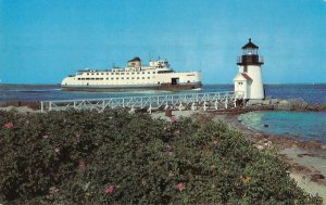 Steamer, Brant Point Lighthouse, Nantucket Island, MA 1976 Vintage Postcard