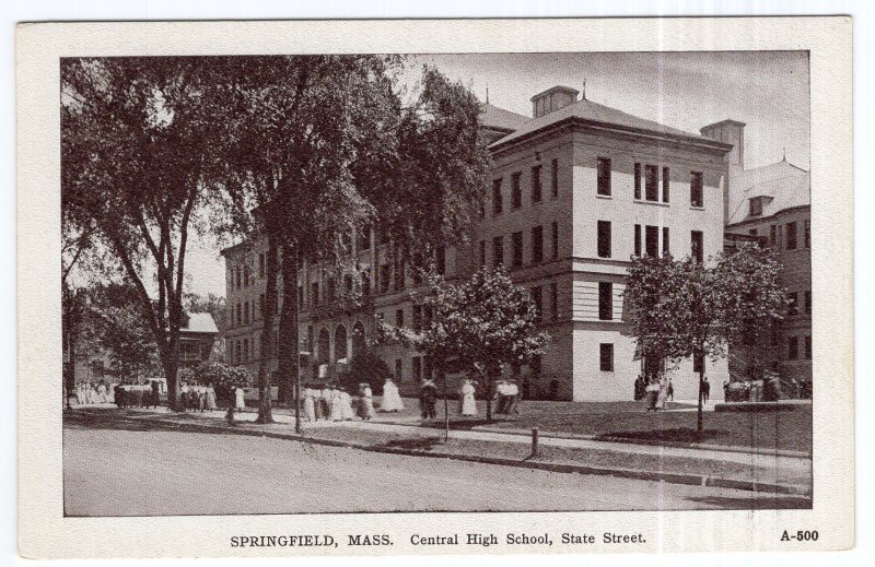 Springfield, Mass, Central High School, State Street