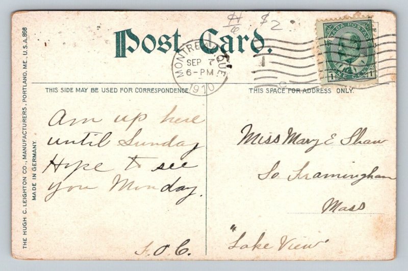 1910  Montreal  St. James Street   Canada  Postcard