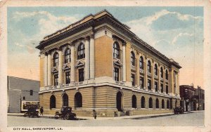 SHREVEPORT LOUISIANA LA~CITY HALL & AUTOMOBILES~1928 POSTCARD