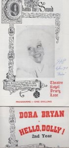 Hello Dolly & Carol Channing 2x Theatre Royal Musical London Programme s