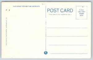 State View~Jacksonville IL~Illinois School For Blind~US Flag~Vintage Postcard