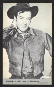 ARCADE CARD Cowboy Entertainer John Payne
