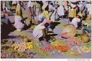 Haiti Port-au-Prince Vegetable Vendor In Open Air Croix-des-Bossales Market