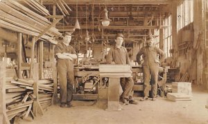 Wood Workers Real Photo People Working Unused 