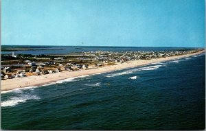 Vtg Fenwick Island Delaware DE Aerial View Beach View Postcard