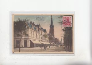 B82210 herne i w bahnhgofstrasse mit blick auf kirchen  germany front back image