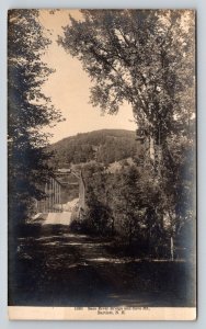 Saco River Bridge Cave Mt Bartlett NH RPPC Real Photo Postcard c1910s
