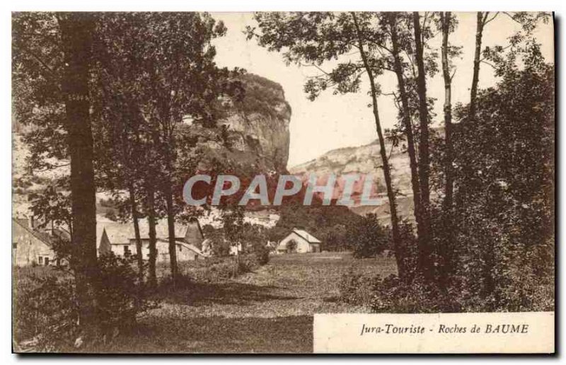 Old Postcard Jura Tourist Rocks Baume