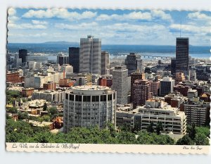 Postcard The City From Mt. Royal Look-Out, Montreal, Canada