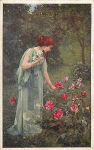 Karl Schuster Wiener Kunst Roses Garden beauty lady flowers