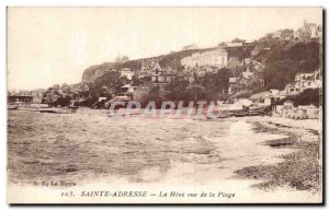 Old Postcard Sainte Adresse The Heve beach view