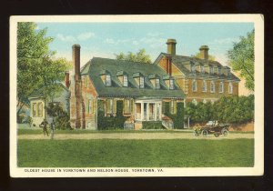 Yorktown, Virginia/VA Postcard, Oldest House In Yorktown & Nelson House
