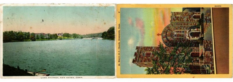 CONNECTICUT (CT) 30 Vintage Postcards Mostly pre-1950 (L2581)