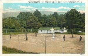 Postcard 1920s Pennsylvania Water Gap Tennis Courts Camp Wyomissing 23-13724