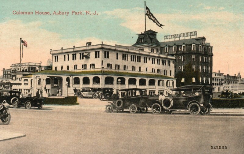 Vintage Postcard 1910's View of Coleman House Asbury Park New Jersey N. J.