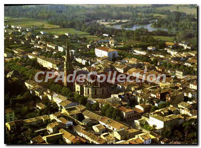 Postcard Old Mirepoix Central Air view