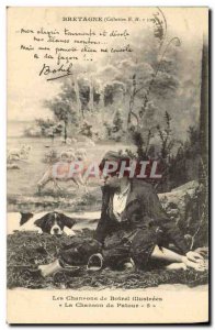 Old Postcard Folklore songs Botrel illustrees Song of the Dog Patour