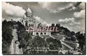 Old Postcard Paris The Sacred Heart Basil and the Cable Railway of Montmartre