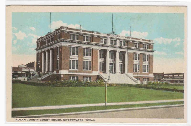 Court House Sweetwater Texas 1920s postcard